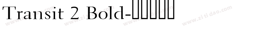 Transit 2 Bold字体转换